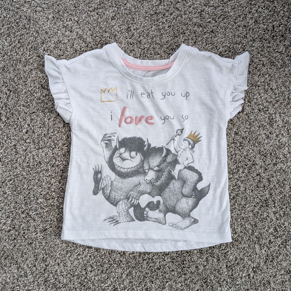 Where The Wild Things Are Girl White Graphic T-Shirt